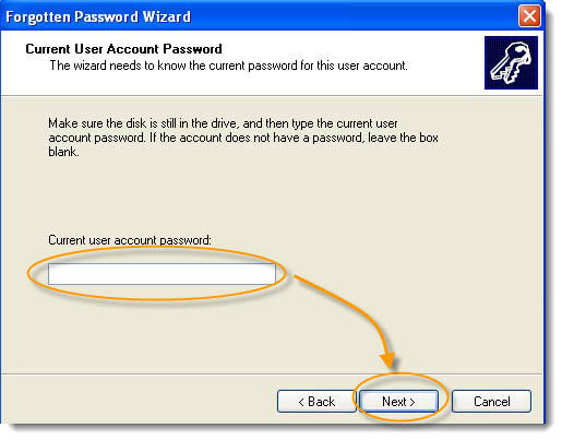 forgotten password wizard not working