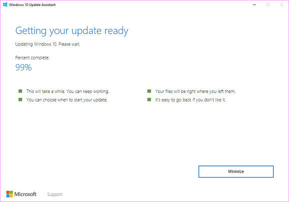 windows 10 update stuck at 11 percent