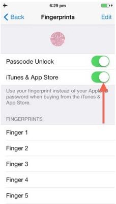 Настройка touch id iphone 5s