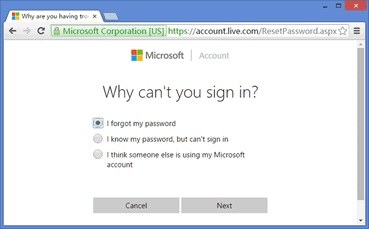 reset your password for your microsoft account on a mac