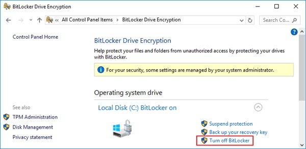 suspend bitlocker