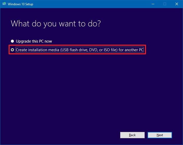 Create windows installation media - oseconnections
