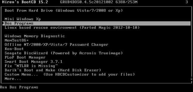 Hirens boot cd pe windows 10 как работать