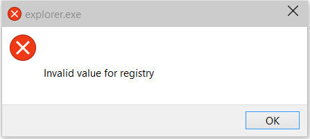 invalid value for registry jpg windows 10