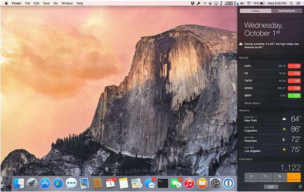 Mac OS X Yosemite vs. Microsoft Windows 10