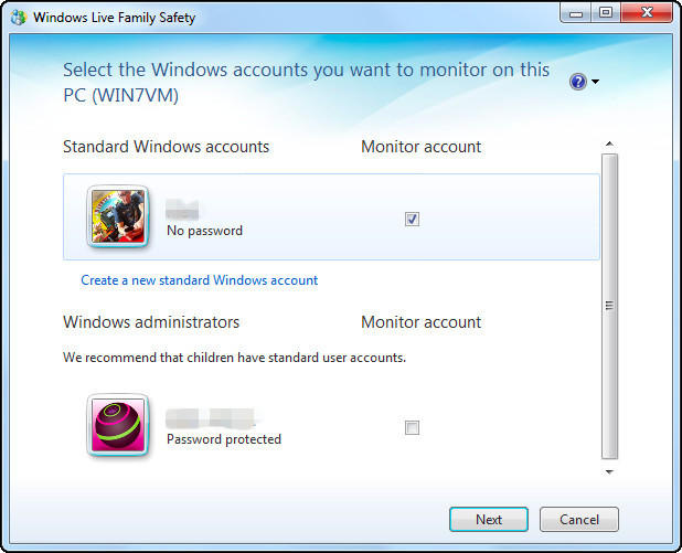what is windows live family safety