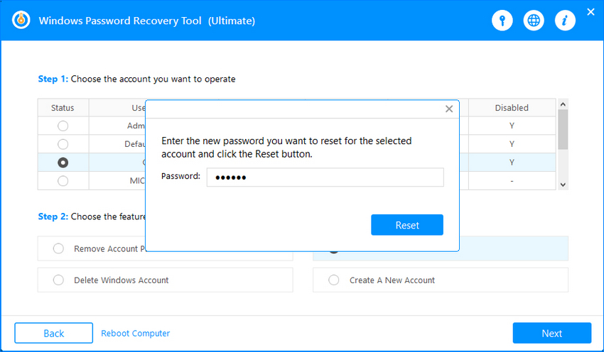 removed windows password successfully